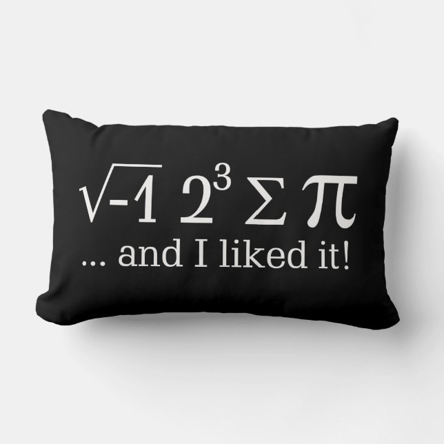 Ich aß etwas Torte und ich mochte es auf Schwarzem Lendenkissen (Vorderseite)