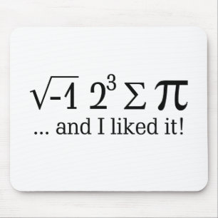 Ich aß etwas Torte und ich mochte es Typografie Mousepad