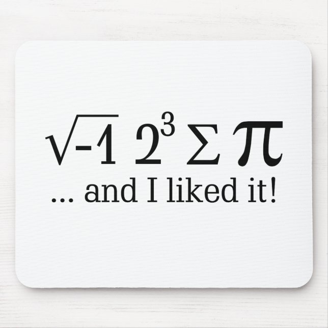 Ich aß etwas Torte und ich mochte es Typografie Mousepad (Vorne)