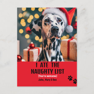 Ich aß Naughty List Haustier Foto Weihnachten Rote