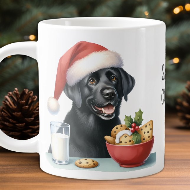 Ich aß Santa's Cookies Labrador Retriever Welpen H Jumbo-Tasse (Von Creator hochgeladen)