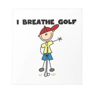 Ich atme Golf Notizblock