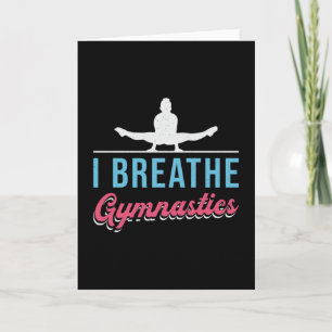 Ich atme Gymnastik Acrobat Bars Beam Gymnast Karte