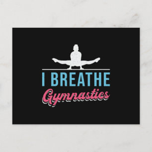 Ich atme Gymnastik Acrobat Bars Beam Gymnast Postkarte