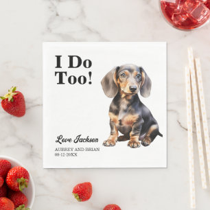 Ich auch! Dachshund-Hund-Napkins mit Foto Serviette
