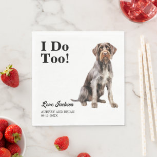 Ich auch! Deutscher Drahthaar Hund Haustier Serviette