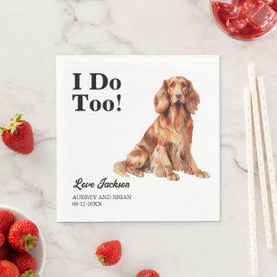 Ich auch! Irischer Setter Hundetücher mit Foto Serviette