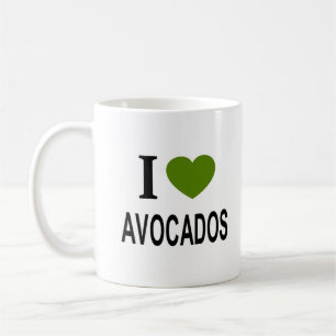 Ich ❤️ AVOCADOS mit dem grünen Herzen I LIEBE AVOC Kaffeetasse