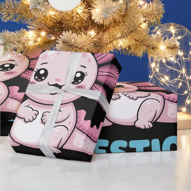 Ich Axolotl Fragen Geschenkpapier (Feiertage)