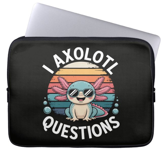 Ich Axolotl Fragen Laptopschutzhülle (Vorderseite)