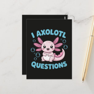 Ich Axolotl Fragen Postkarte