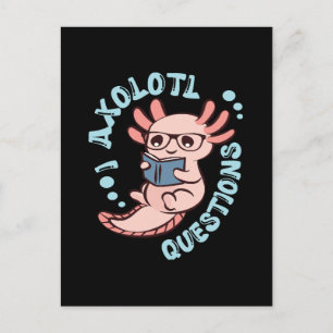 Ich Axolotl Fragen Postkarte