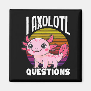 Ich Axolotl Fragen süßer rosa mexikanischer Salama Magnet
