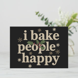 Ich backe die Leute glücklich Cupcake & Cookie Bac Feiertagskarte
