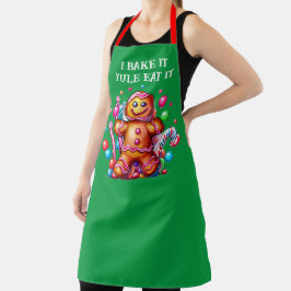 Ich backe es schürze