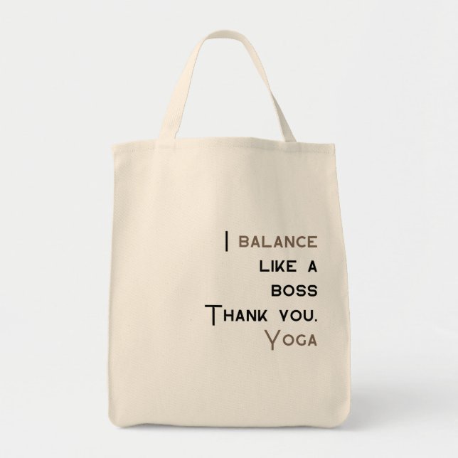 Ich Balance wie ein Boss, danke Yoga, Yoga Cool Tragetasche (Vorne)