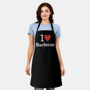 Ich ❤️ Barbecue für Mitarbeiter CUSTOM Schürze
