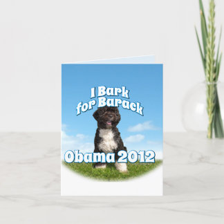 Ich Bark für Barack, Bo der erste Hund Obama Karte