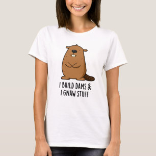 Ich baue Dams und ich gnaw Stuff Funny Beaver Pub T-Shirt