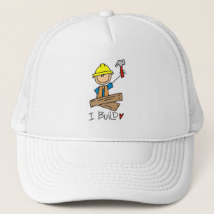 Ich baue Stockfigur Zimmermann T-Shirts Truckerkappe