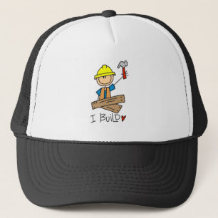 Ich baue Stockfigur Zimmermann T-Shirts Truckerkappe