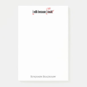 Ich bearbeiten, weil ich Post-It®-Notizen Personal Post-it Klebezettel