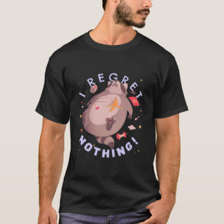 Ich bedaure nichts Fett Racoon Funny Racoons Tier  T-Shirt