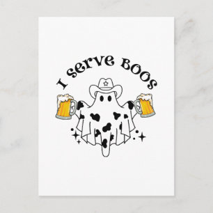 Ich bediene Boos! Barkeeper gruselig Postkarte