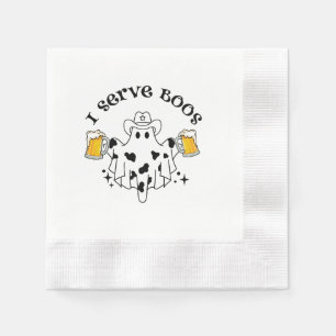 Ich bediene Boos! Barkeeper gruselig Serviette