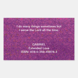 Ich bediene den Herrn die ganze Zeit. Rechteckiger Aufkleber