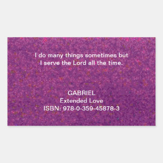 Ich bediene den Herrn die ganze Zeit. Rechteckiger Aufkleber