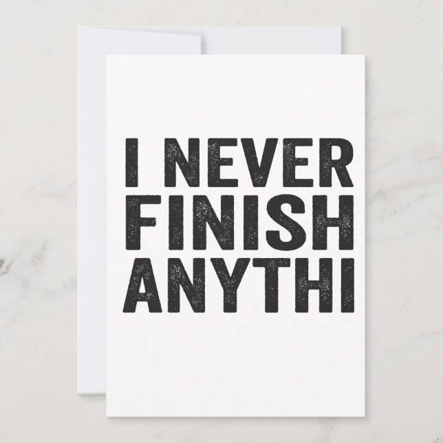 Ich beende nie etwas Funny Adhd Psychische Gesundh Einladung (Vorderseite)