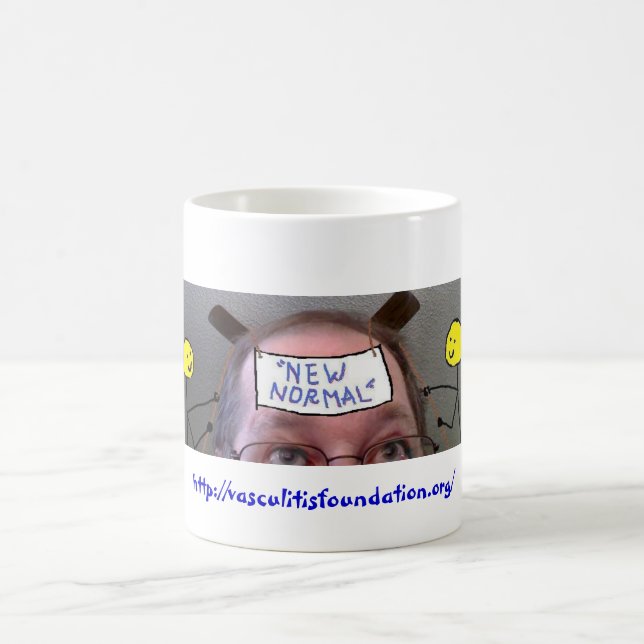 Ich beginne, das Zeichen ~ "neuen Normal " zu Tasse (Mittel)