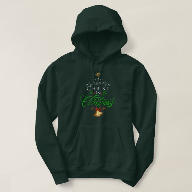 Ich behalte Christus Weihnachtsim lustigen Hoodie (Design vorne)