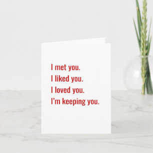 Ich behalte dich Statement Card Karte
