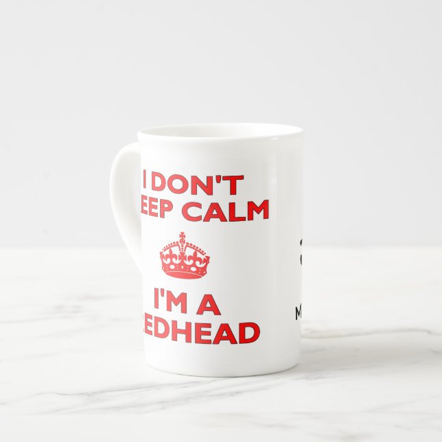 Ich behalte nicht Ruhe, die ich eine Gen-Träger Prozellantasse (Vorderseite Links)