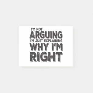 Ich behaupte nicht, dass ich nur erkläre, warum i post-it klebezettel