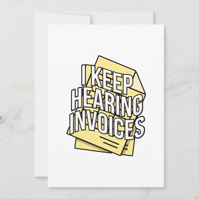 Ich Behielt Hearing Invoices Accountant Bookkeeper Dankeskarte (Vorderseite)