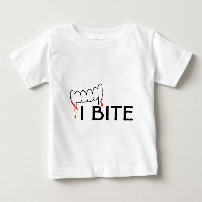 Ich beiße (Zähne und Blut) Baby T-shirt (Vorderseite)