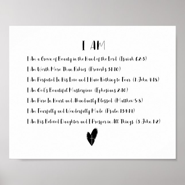 Ich bejahe Christliches Poster (Vorne)