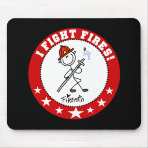 Ich bekämpfe Brände Feuerwehrmann Mousepad