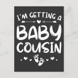 Ich bekomme ein Baby Cousin Geschlecht Enthüllung  Postkarte