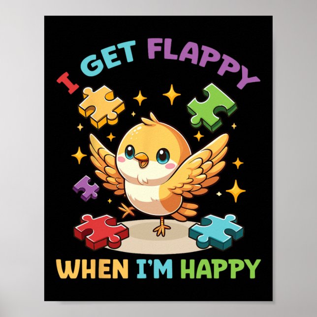 Ich bekomme Flappy, wenn ich glücklich bin, Niedli Poster (Vorne)