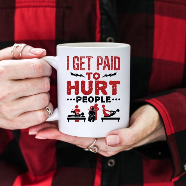 Ich bekomme Geld für Menschen mit Behinderungen Zweifarbige Tasse (Von Creator hochgeladen)