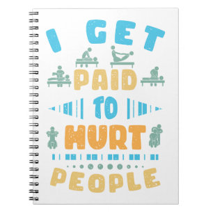 Ich bekomme Geld für verletzte Menschen Notizblock