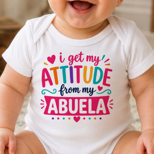 Ich bekomme meine Einstellung von meinem Abuela-Bo Baby Strampler