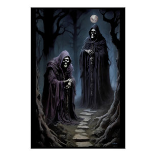 Ich bekomme Schüttelfrost im blauen Mondschein Poster