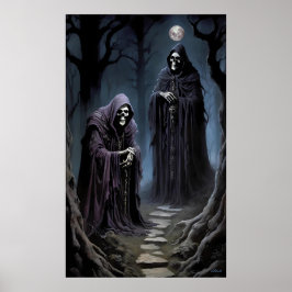 Ich bekomme Schüttelfrost im blauen Mondschein Poster