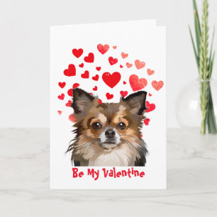 Ich belle dich an, Chihuahua Pomeranian Hund Valen Feiertagskarte