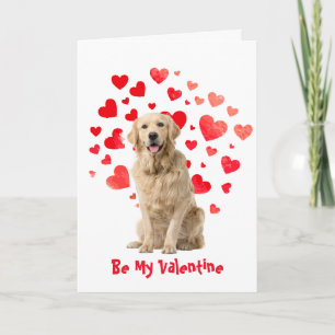 Ich belle dich Golden Retriever Hund Valentinstag Feiertagskarte